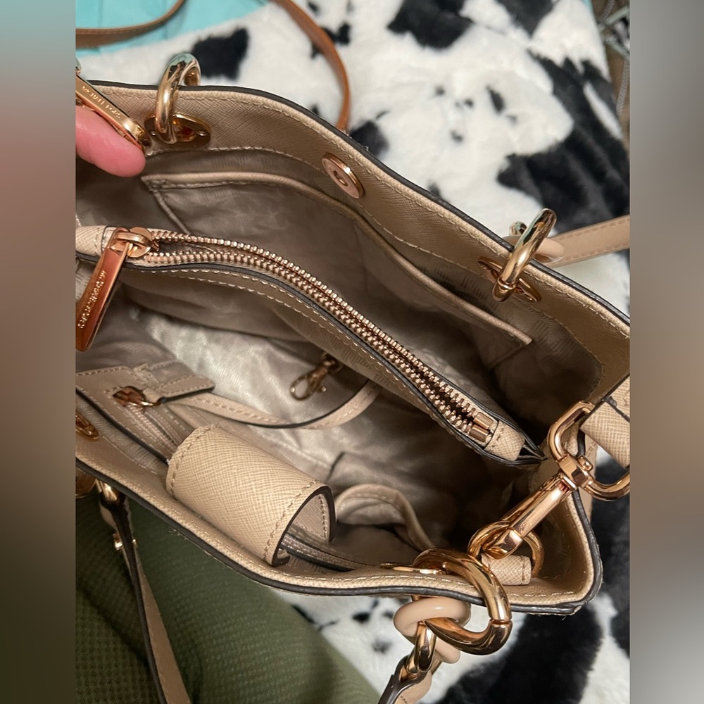 pink purse, small ink stain on outside can be cleaned